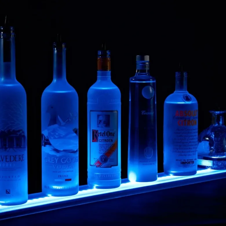 LED flaskehylde 120x12x3 cm
