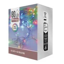 LED-lys 80 stk. batteridrevne flere farver