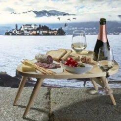 Legnoart SCENARIO Picnicbord i ask m. marmor indsats