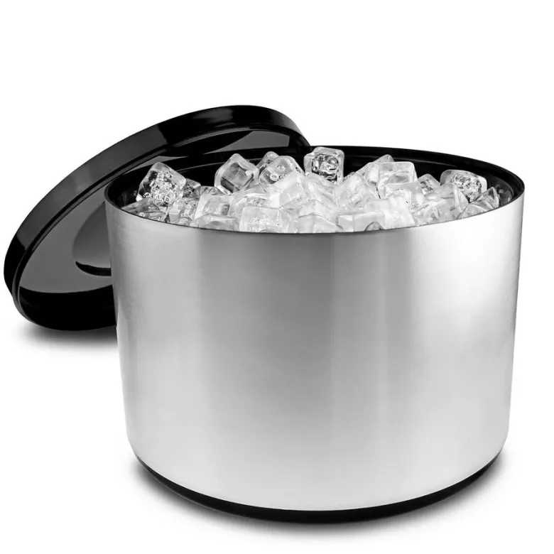 10 Liters Isspand Børstet Aluminium Effect