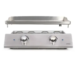 Livoo Plancha Grill Rustfrit Stål med 2 Termostater