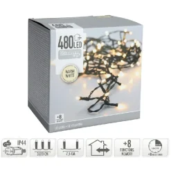LYSKÆDE 480 LED Varm Hvid med timer