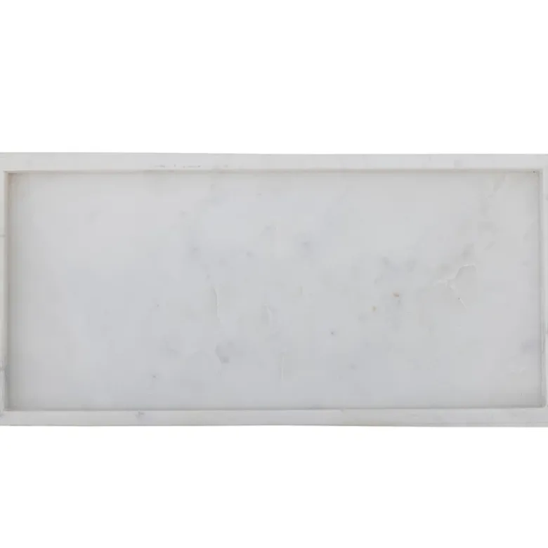 Majsa Fad, Hvid, Marmor L38xH3xB18 cm