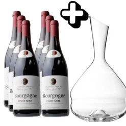 Marillier Bourgogne 6 fl. + Decanter