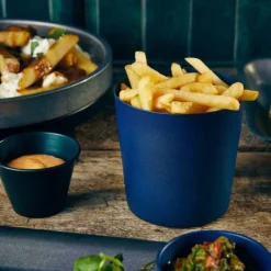 Metallic Blue Serveringskop fra GenWare 8,5 x 8,5 cm
