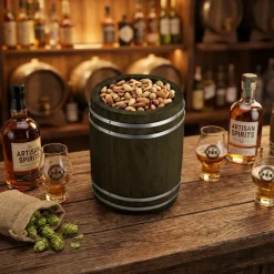 Miniature Wooden Barrel 11,5 cm i diameter x 13,5 cm