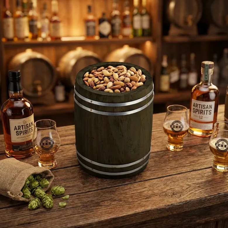 Miniature Wooden Barrel 11,5 cm i diameter x 13,5 cm