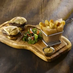 Mini Friturekurv Til Servering af Pomfritter 10 X 8 X 7.5cm - Rustfrit Stål