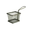 Mini Friturekurv Til Servering af Pomfritter Sort 10 x 8 x 7.5cm - Rustfrit Stål