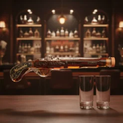 Mocambo Rum Anejo 10 års Pistol + 2 Glas 20 cl