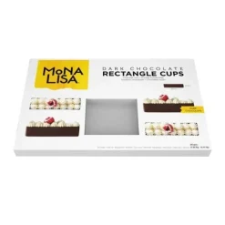Mørke chokoladekopper rektangulære (20x17,5 g)