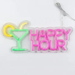 Neon skilt “Happy Hour”