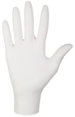 Nitrilhandske, Hvid, L, Nitril, Pudderfri, 100 stk.