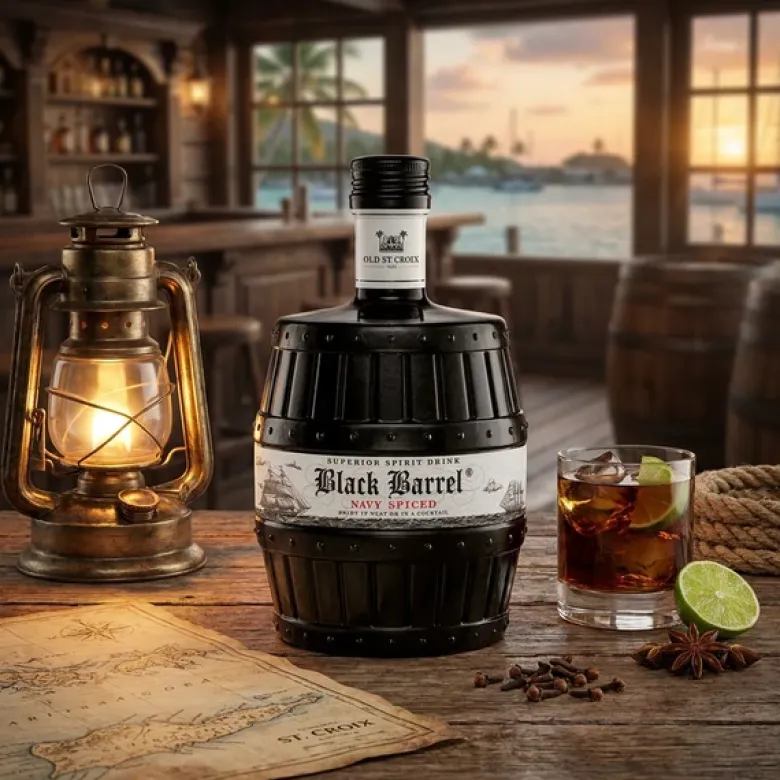 Old St. Croix Black Barrel Navy Spiced Rom 70 cl