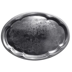 Ovalt Forkromet Fad 45X34 cm