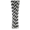 Papirsugerør sorte striber 6x197 mm / 250 stk.