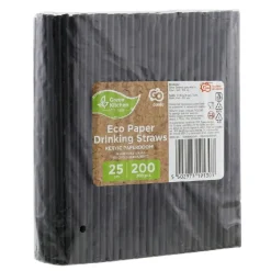 Papirsugerør sort 8x252 mm/ 200 stk.