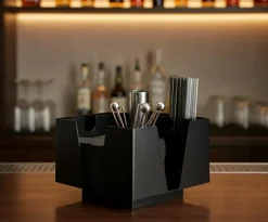 3 Part Bar Organizer Black
