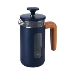Pisa stempelkande 3 kopper navy træhåndtag La Cafetière