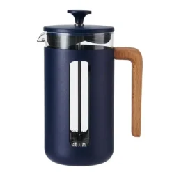 Pisa stempelkande 8 kopper navy træhåndtag La Cafetière