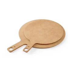 Pizzabræt med håndtag 254x340x6 mm træfiber