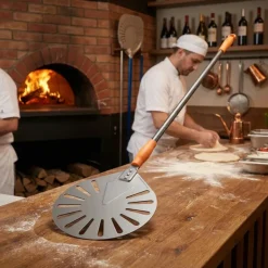 Pizzaspade perforeret aluminium 1200x230 mm
