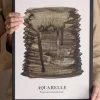 Ravenna Illustration med ramme, Sort, Fyr