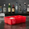 Rød Silicone isterningsform 6 rum