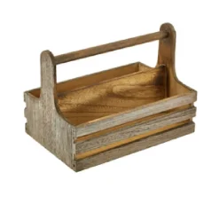 Rustic Wooden Table Caddy