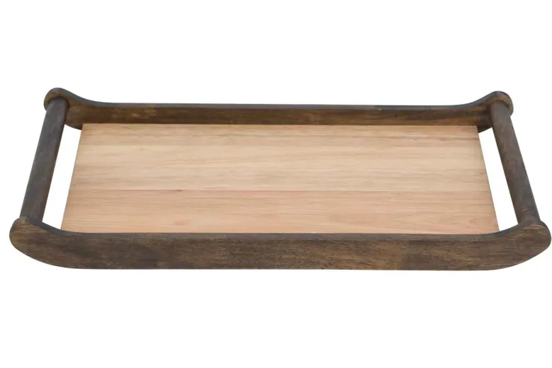 Serveringsbakke i træ rektangulær 40cm