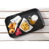 Serveringsbakke rektangulær sort 530x325 mm skridsikker PP