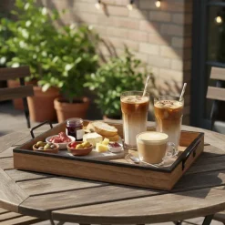 Serveringsbakke sæt 2 stk 'bistro'
