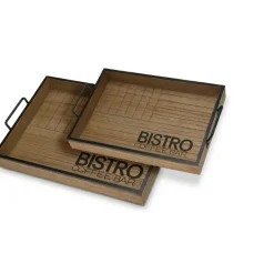 Serveringsbakke sæt 2 stk 'bistro'
