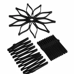 SET OF 3 MAGIC TRIVET sort silikone