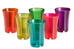Shotglas farvede glas