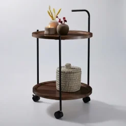 Sidebord på hjul Ø40xH67 cm