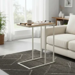 Sidebord råhvid ramme MDF