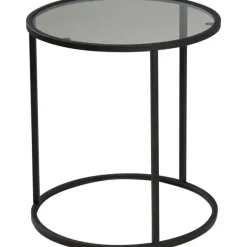 Sidebord sæt af 2 i glas og metal