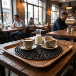 skridsikker måtte til serveringsbakke Ø35,5cm sort