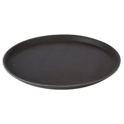 Skridsikker Serveringsbakke Rund Sort 40,5 cm
