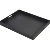 Solid Black Butlers Tray 53.5 x 42.5 x 4.5cm