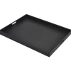 Solid Black Butlers Tray 64 x 48 x 4.5cm