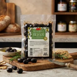 Sorte Bagte Oliven 200g