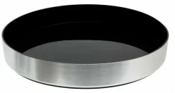 Sort tjenerbakke - Aluminium Effect