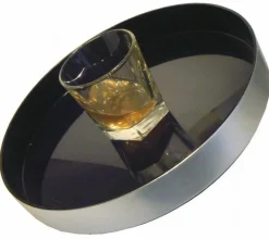 Sort tjenerbakke - Aluminium Effect