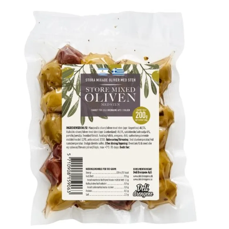 Store Mixed Oliven m/krydderier 200g