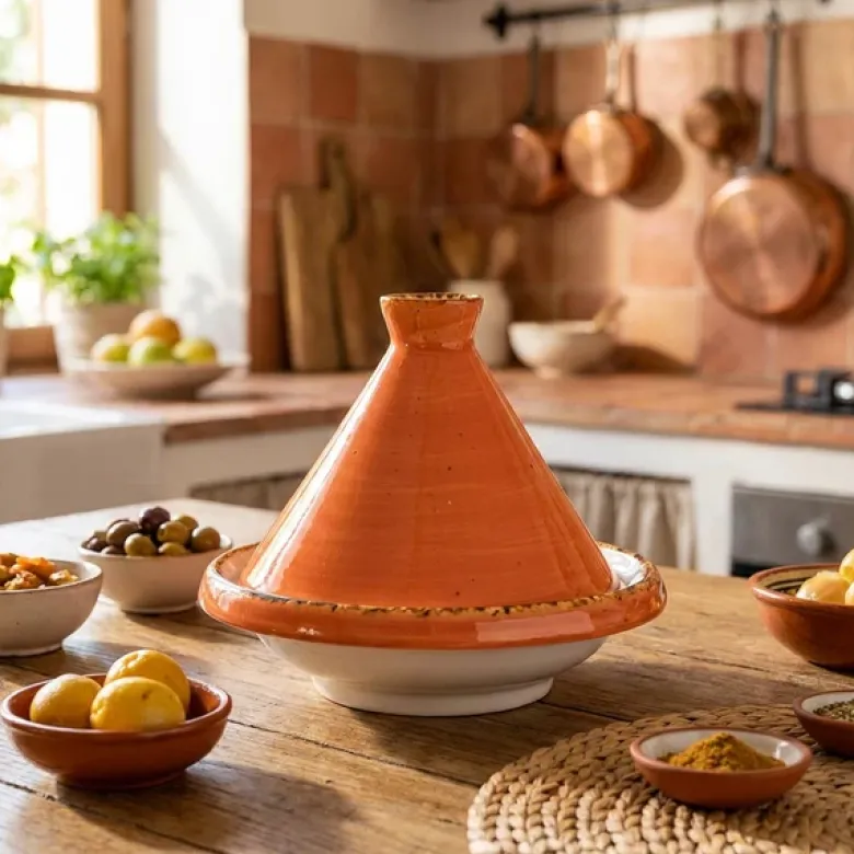 Tajine Porcelæn Orange Ø13cm x H11,2cm