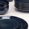 Tallerken 27 cm - Blå stentøj