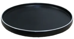 Tallerken 25 cm Sort/Hvid