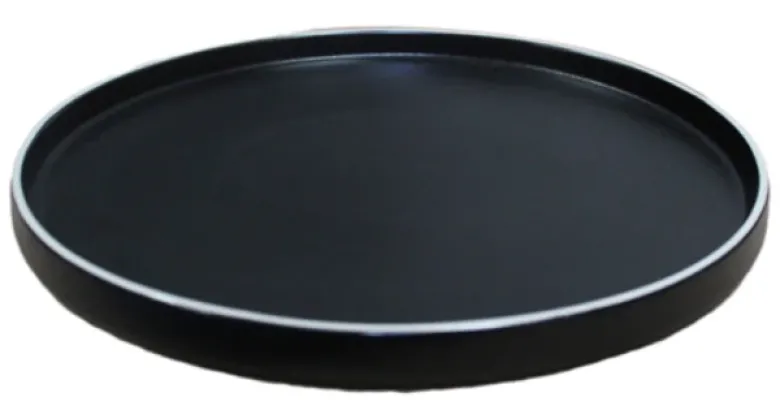 Tallerken 25 cm Sort/Hvid